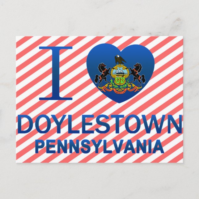 I Love Doylestown, PA Postcard (Front)