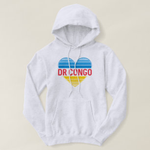 I Love DR Congo, Congo-Kinshasa Heart Hoodie