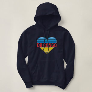I Love DR Congo, Congo-Kinshasa Heart Hoodie