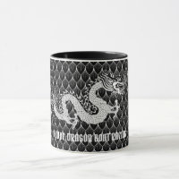 I love Dragon Boat Racing Black & White Dragon