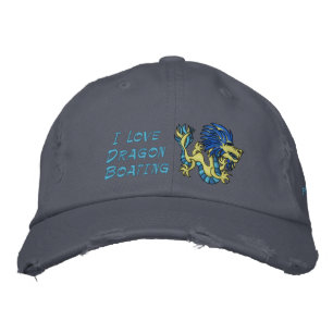 I Love  Dragon Boating Embroidered Hat