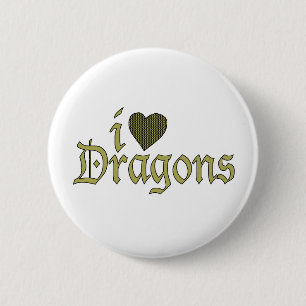 I Love Dragons 2 Inch Round Button