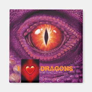 I Love Dragon's Eye magnet large square