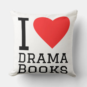 I love drama books throw pillow
