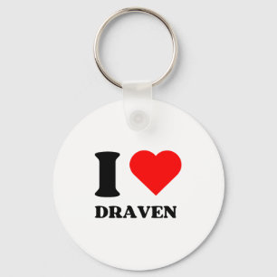 I Love Draven I Heart Draven Name Y2k Valentines D Keychain