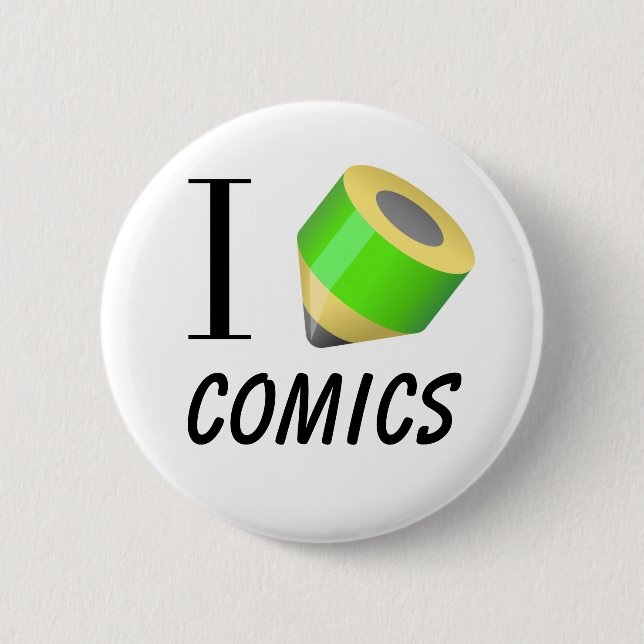I love drawing “Comics” 2 Inch Round Button (Front)