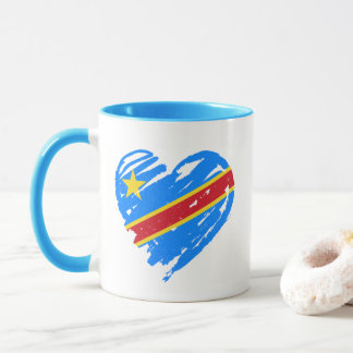 I Love DRC - Congo Congolese Flag Hear Mug
