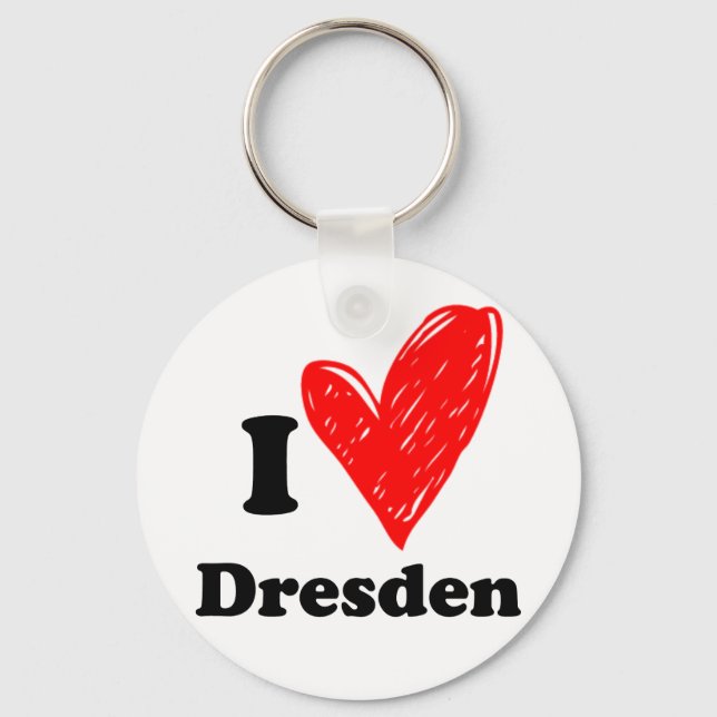 I love Dresden Keychain (Front)
