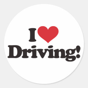 I Love Driving! Classic Round Sticker