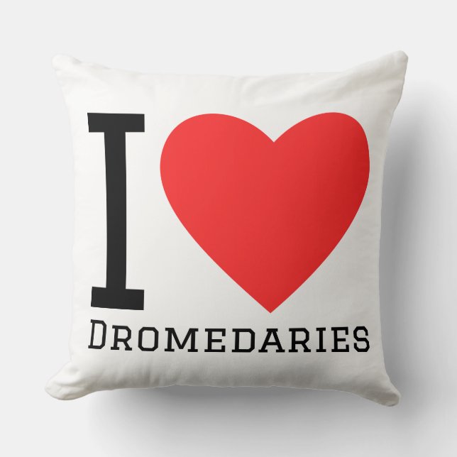 I love dromedaries throw pillow (Front)