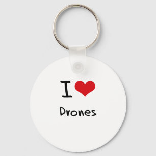 I Love Drones Keychain
