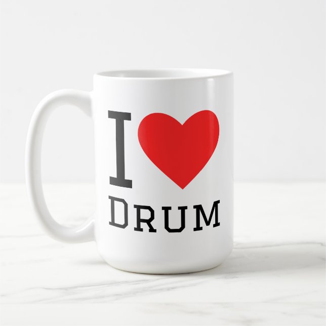 i love drum coffee mug (Left)