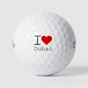 I Love Dubai HEART Golf Balls