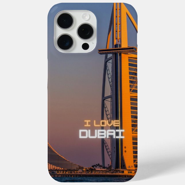 I Love Dubai iPhone 15 Pro Max Coque (Verso)