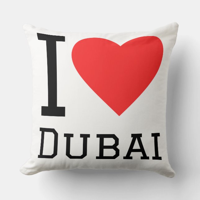 I love dubai throw pillow (Front)