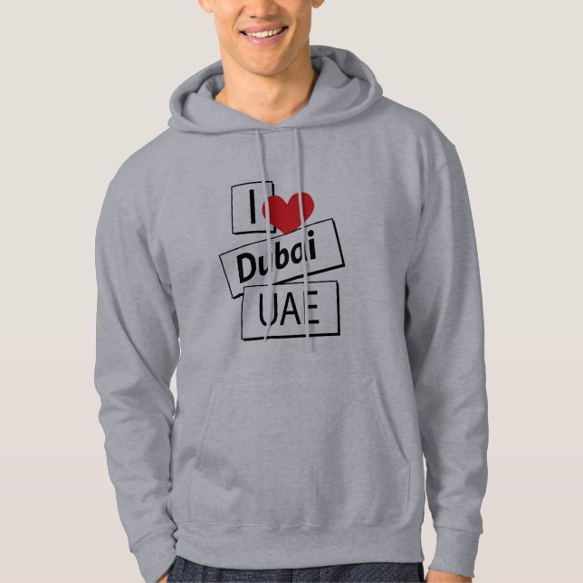 I Love Dubai UAE Hoodie (Front)