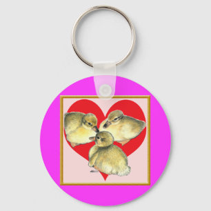 I Love Ducklings! Keychain