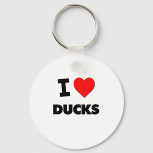 I Love Ducks Keychain