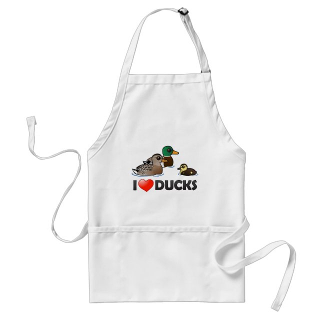 I Love Ducks Standard Apron (Front)
