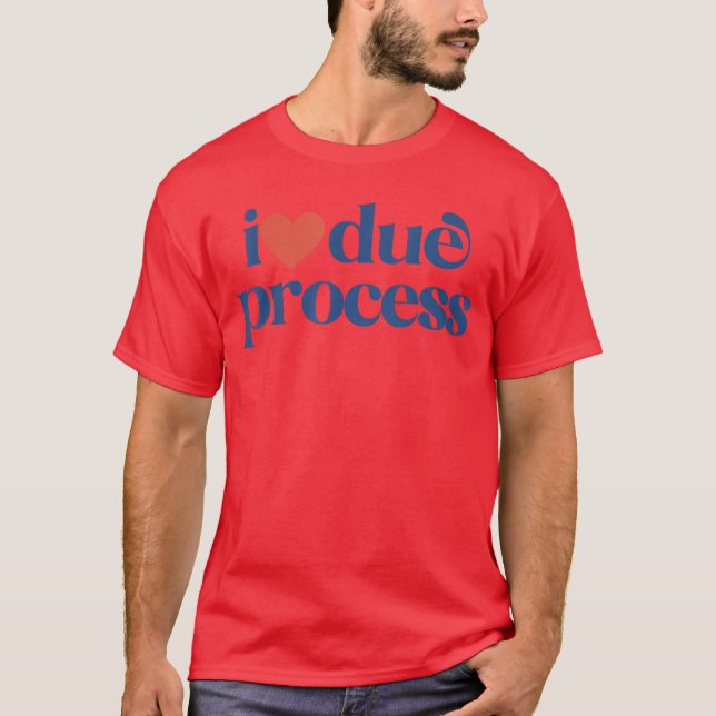 I Love Due Process retro gift T-Shirt (Front)