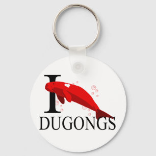 I Love Dugongs Keychains