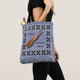 I LOVE DULCIMER MUSIC TOTE BAG
