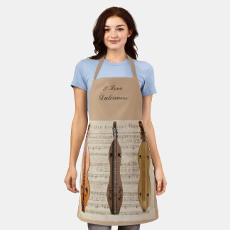 I LOVE DULCIMERS APRON