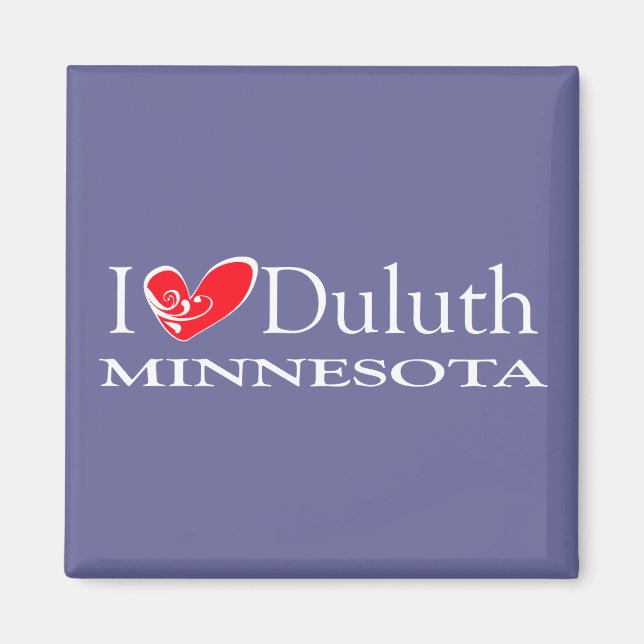 I Love Duluth Minnesota Magnet (Front)