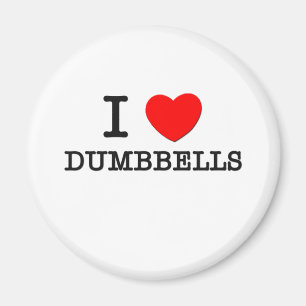 I Love Dumbbells Magnet