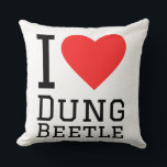 I love dung beetle  throw pillow<br><div class="desc">I love dung beetle,  for animal kingdom</div>
