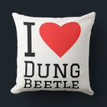 I love dung beetle  throw pillow<br><div class="desc">I love dung beetle,  for animal kingdom</div>