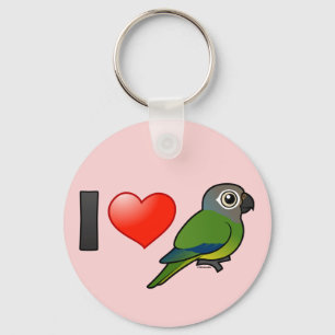 I Love Dusky-headed Conures Keychain