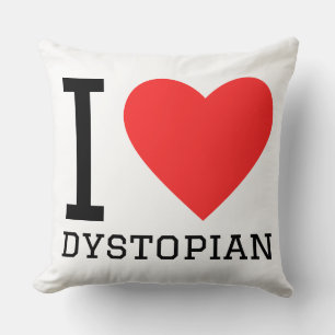 I love dystopian throw pillow