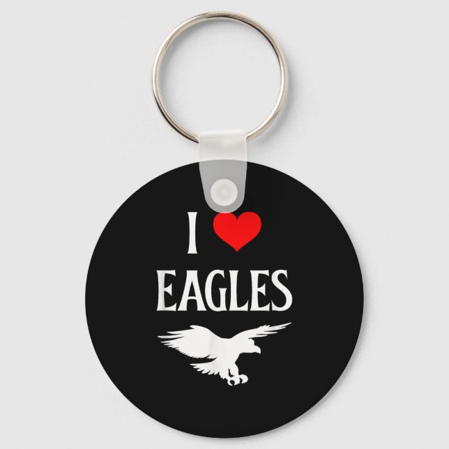 I Love Eagles I Heart Eagles Bird Of P Lover Bird  Keychain (Front)