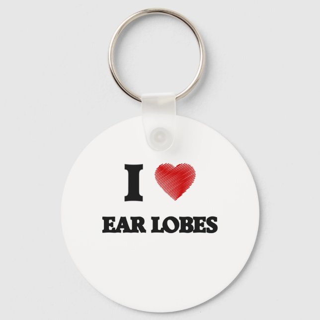 I love Ear Lobes Keychain (Front)