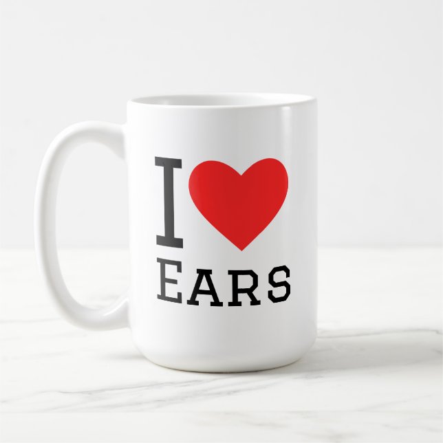I love ears coffee mug (Left)