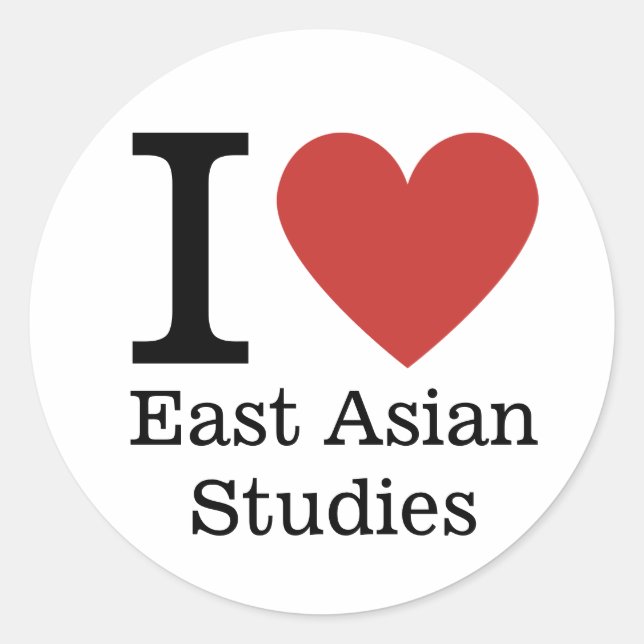 I ❤️ Love East Asian Studies STICKER (Front)