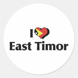 I Love East Timor Flag Classic Round Sticker