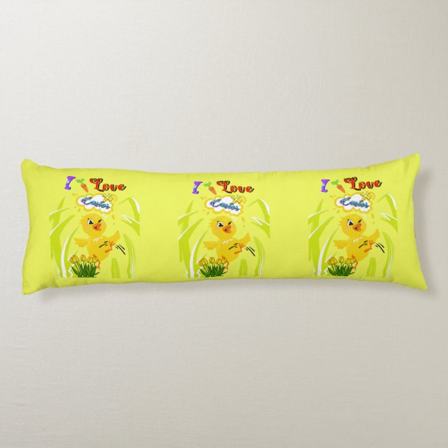 I Love Easter Body Pillow (Back)