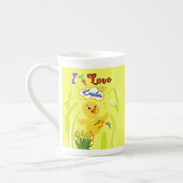 I Love Easter Bone China Mug (Left)