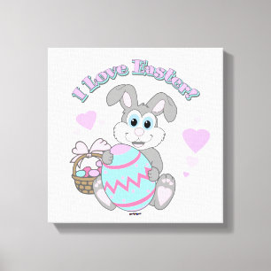 I Love Easter! Easter Bunny Canvas Print