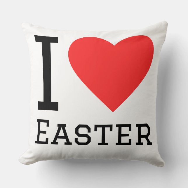 I love Easter  Throw Pillow (Front)