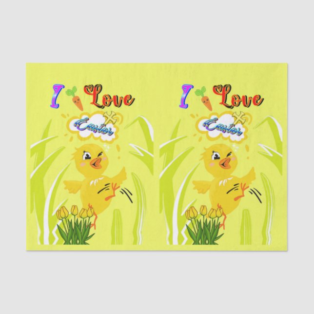 I Love Easter Tissue Paper (Front)