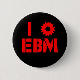 I LOVE EBM Red 2 Inch Round Button
