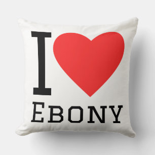I love ebony throw pillow