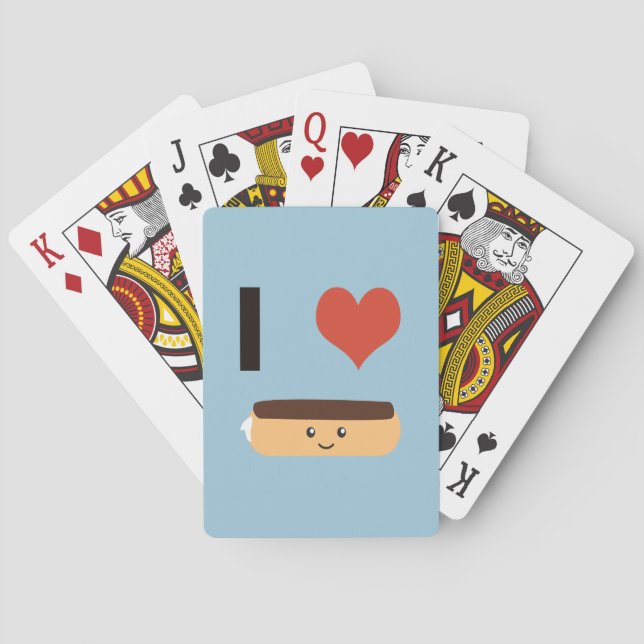 I love Eclairs Playing Cards (Back)