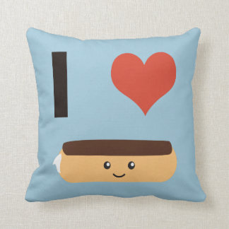 I love Eclairs Throw Pillow