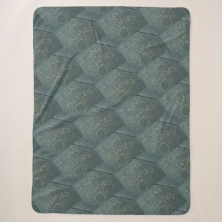 I love eclipses blanket with simple chalk drawing