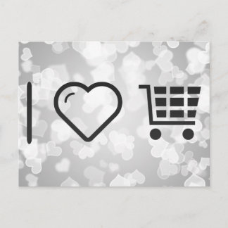 I Love Ecommerce Carts Postcard