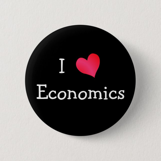 I Love Economics 2 Inch Round Button (Front)
